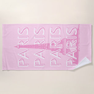 Serviette De Plage Paris Travel Art, Travel Art, Preppy Art, Rose
