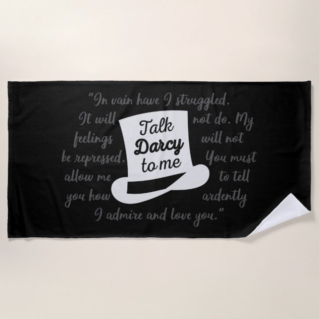 Serviette De Plage Parle Darcy à moi II (Devant)