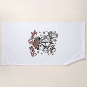 Serviette De Plage Parle Derby à Moi Cheval Mint Julep Vintage Chemis