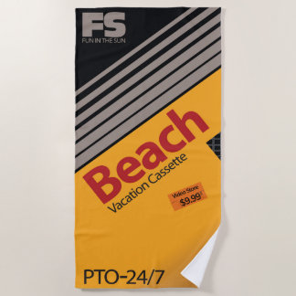 Serviette De Plage Parodie VHS Vierge 'Image Parfaite' Plage de Vacan