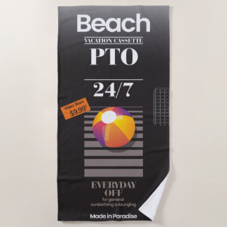 Serviette De Plage Parodie VHS vierge 'Ruban adhésif' Vacances Plage