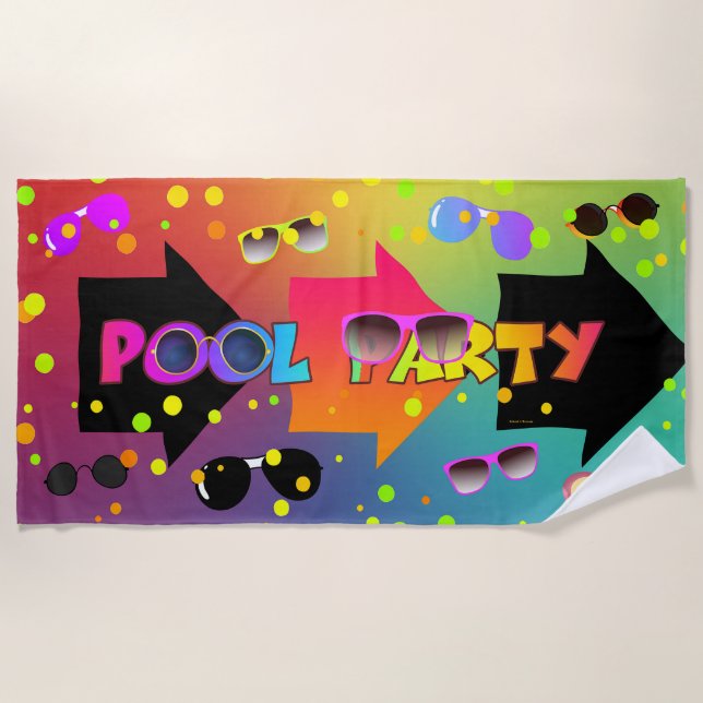 Serviette De Plage Partie du pool (Devant)