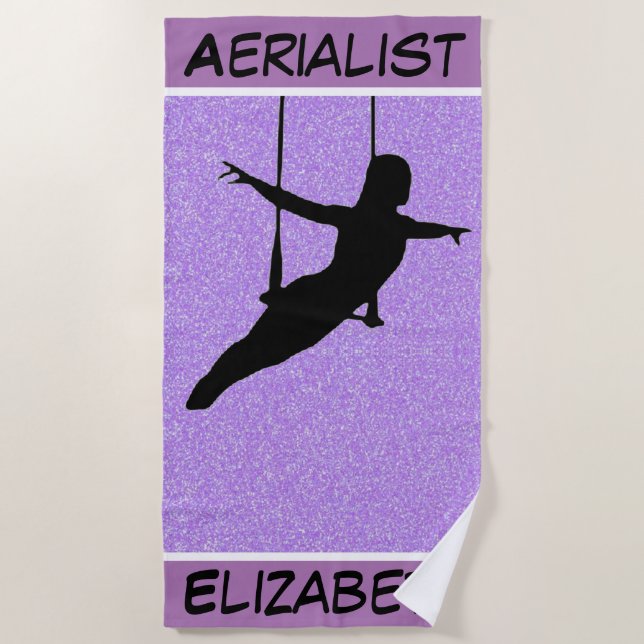 Serviette De Plage Parties scintillant Aerialist Purple (Devant)