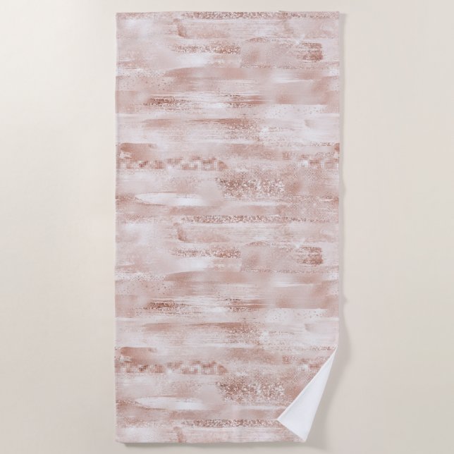 Serviette De Plage Parties scintillant brillante rose (Devant)