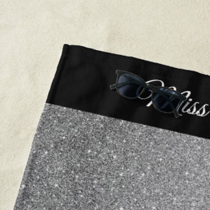 Serviette De Plage Parties scintillant de plage style Miss America