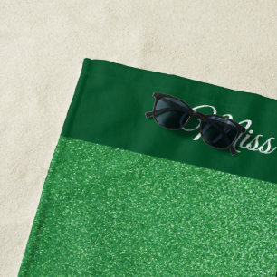 Serviette De Plage Parties scintillant de style Miss America Pageant