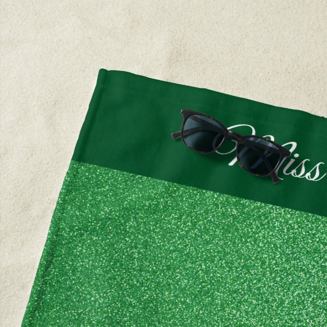 Serviette De Plage Parties scintillant de style Miss America Pageant  (En situation)