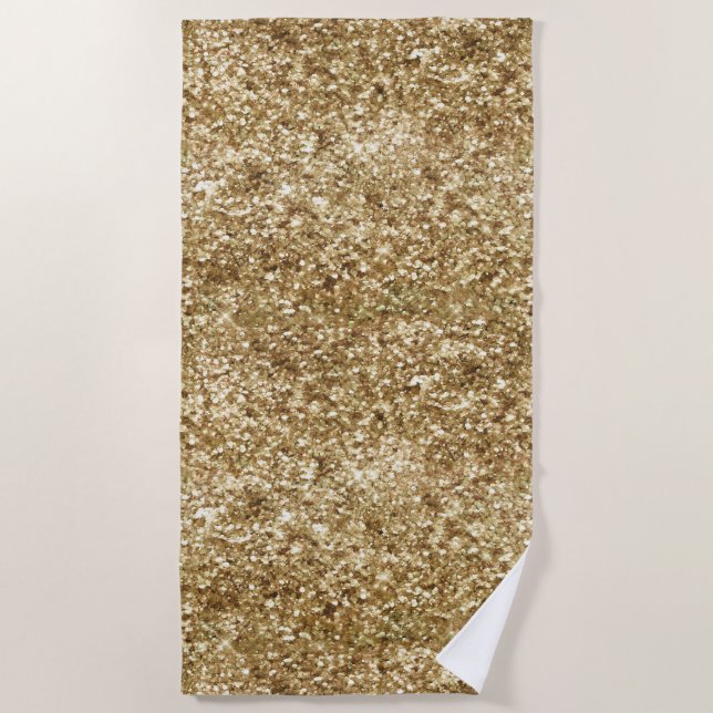 Serviette De Plage Parties scintillant Gold Confetti (Devant)