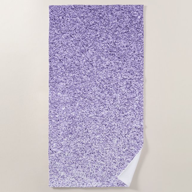 Serviette De Plage Parties scintillant violette ultra violette (Devant)
