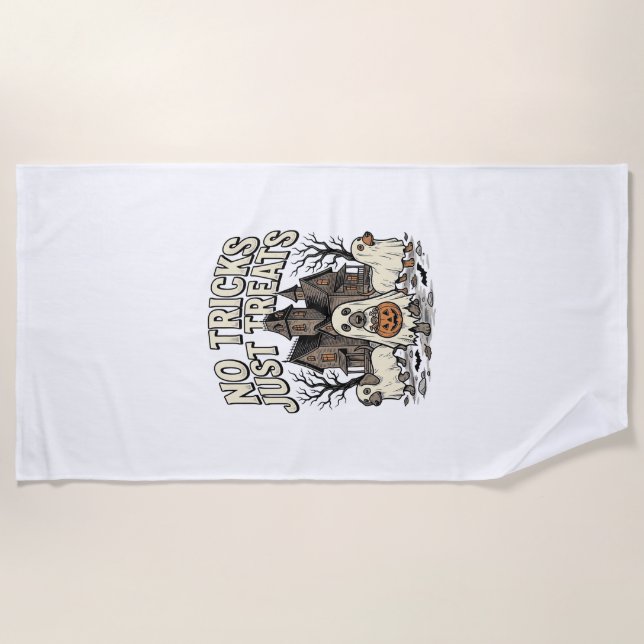 Serviette De Plage Pas de tours juste des friandises Halloween Dachsh (Devant)