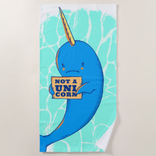 Serviette De Plage Pas une licorne, Narwhale