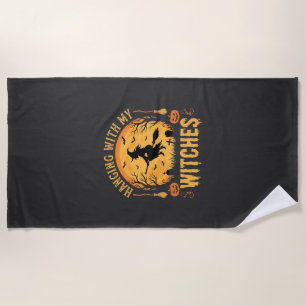 Serviette De Plage Passer l'Halloween avec mes sorcières (2)