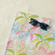 Pastel Palm Trees Beach Towne