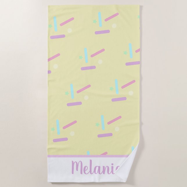 Serviette de plage pastel Summer Sprinkles (Devant)