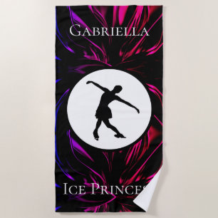 Serviette De Plage Patinage artistique "Princesse de glace" Personnal