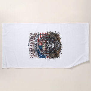 Serviette De Plage Patriotique 1776 Hors Route Camion Monstre Crâne L