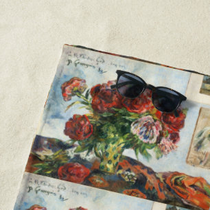 Serviette De Plage Paul Gauguin Encore la vie avec les pivoines Class