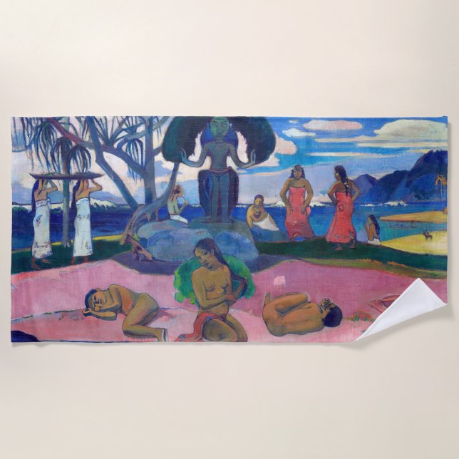 Serviette De Plage Paul Gauguin - Jour du Dieu / Mahana no atua (Devant)