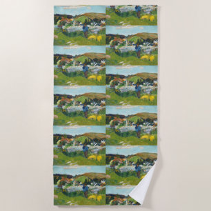 Serviette De Plage Paul Gauguin La Campagne Classique De Swineherd