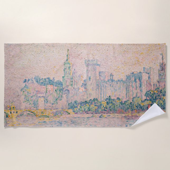 Serviette De Plage Paul Signac - Avignon, matin (Devant)