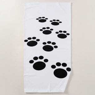 Serviette De Plage Paw Paw Trail pour animal de compagnie cartonné no