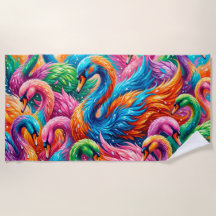 Paysage de rêve vibrant de cygne – Psychedelique B