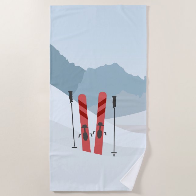 Serviette De Plage Paysage hivernal (Devant)