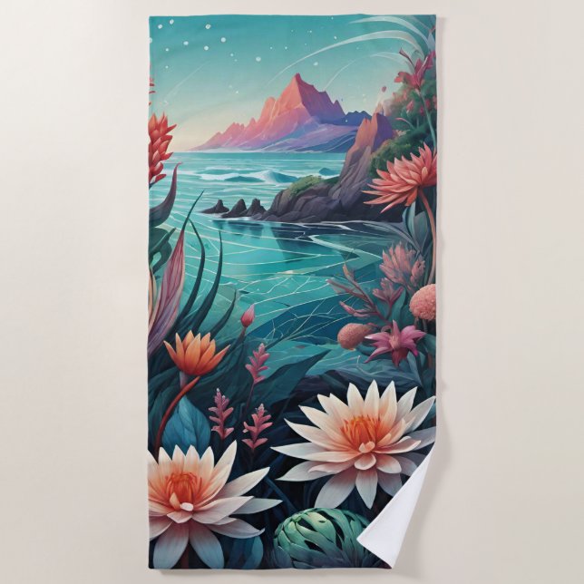Serviette De Plage Paysage tropical (Devant)