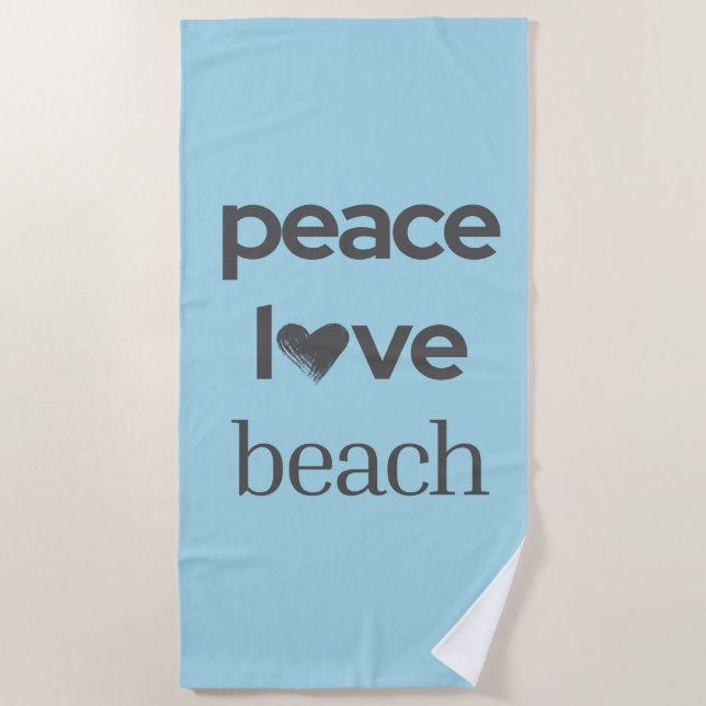 Serviette De Plage Peace Love Beach - Coastal Blue Ocean Life Pool (Devant)