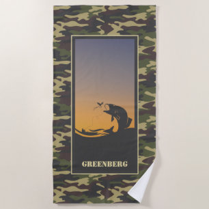 Serviette De Plage Pêche et camouflage