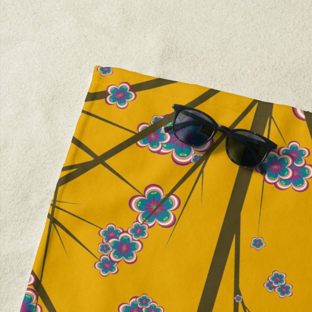Serviette De Plage Peculiar Branches Beach Towne (En situation)