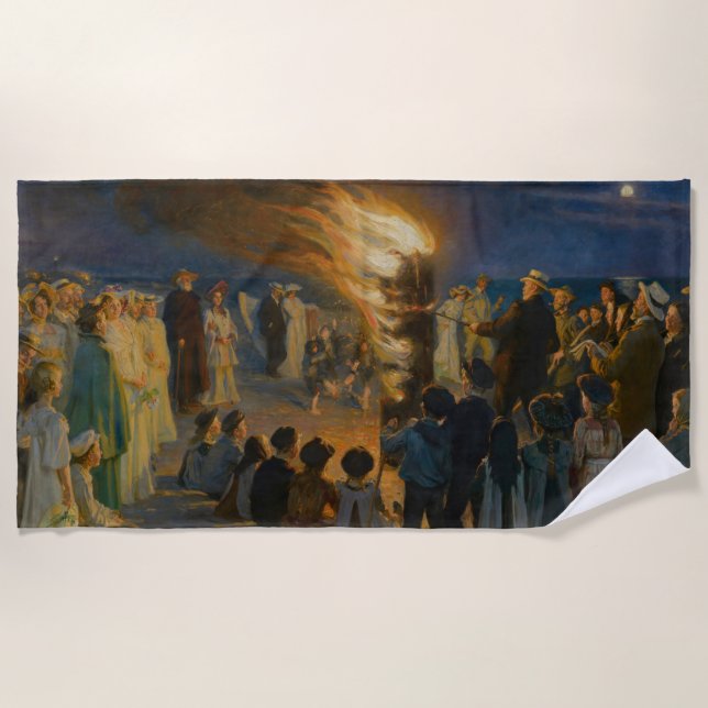 Serviette De Plage Peder Severin Kroyer - Bonfire de la veille du mil (Devant)
