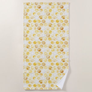 Serviette De Plage Peigne jaune or