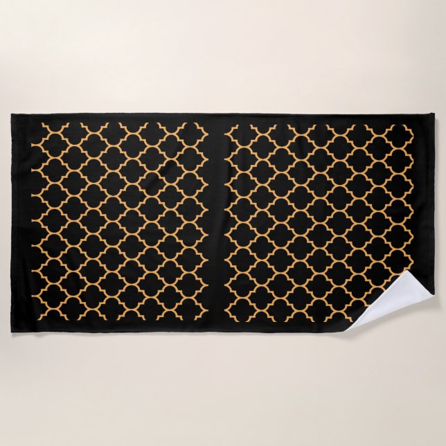Serviette De Plage Peigne noir (Devant)