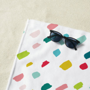 Serviette De Plage PEINTURE CRÉATIVE DABS fun bold coloré brillant