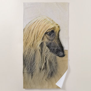 Serviette De Plage Peinture de la hache afghane - jolie art original