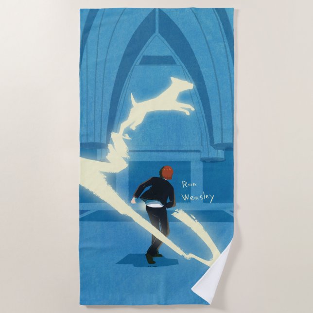 Serviette De Plage Peinture du Patronus de Ron Weasley (Devant)