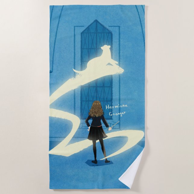 Serviette De Plage Peinture du Patronus d'Hermione Granger (Devant)