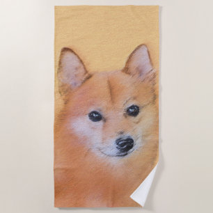 Serviette De Plage Peinture finlandaise Spitz - Jote Original Chien A