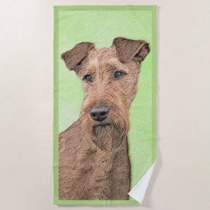 Serviette De Plage Peinture Irlandaise Terrier - Cute Original Chien 