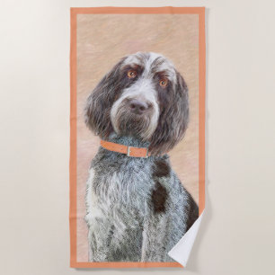 Serviette De Plage Peinture Spinone Italiano - Belle Art Original Chi