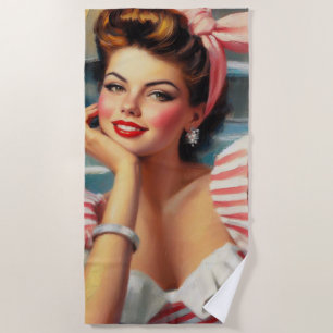 Serviette De Plage Peinture vintage magnifique pour fille