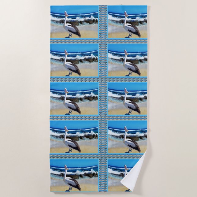 Serviette De Plage Pelican Beach Life Est Parfait : (Devant)