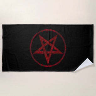 Serviette De Plage Pentagram Red Devil