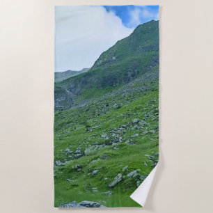 Serviette De Plage Pente Alpine Transfagarasan – Photographie de Roum