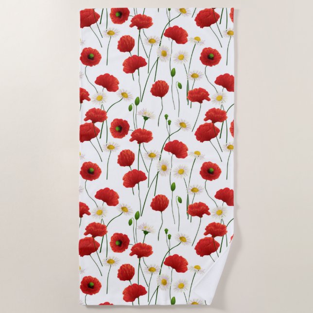 Serviette De Plage Pépites et marguerites (Devant)