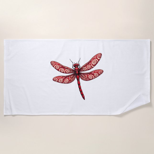 Serviette De Plage Peppermint dragonfly (Devant)