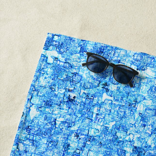 Serviette De Plage Pequenos entalhes em desenho como à caneta (En situation)