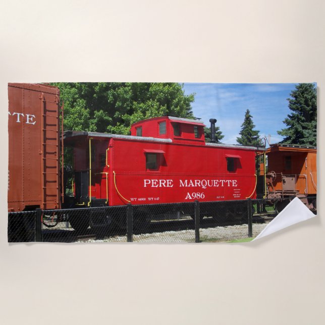Serviette de plage Pere Marquette Caboose A986 (Devant)