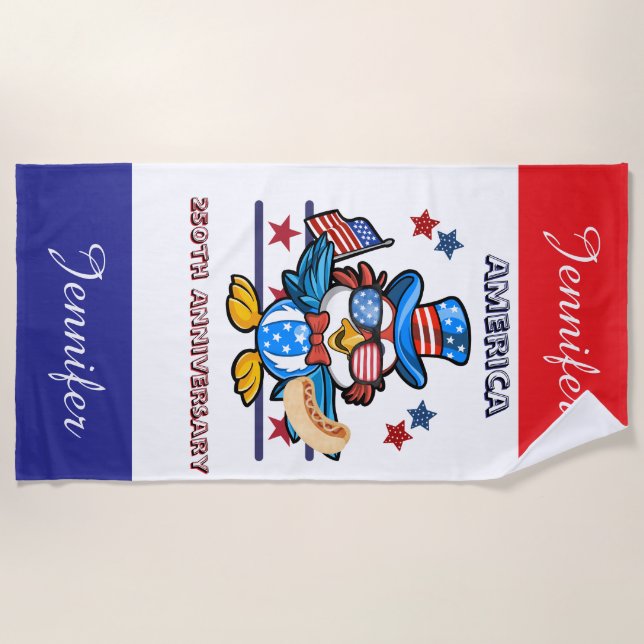Serviette De Plage Personalized 250th USA Semiquincentennial  (Devant)